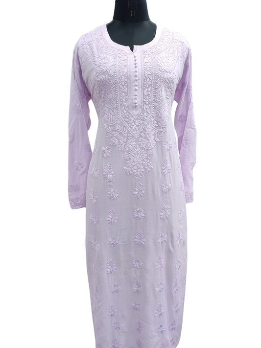 Lavender Chikankari Suit Material | Lucknowi Dress | Jhakhas